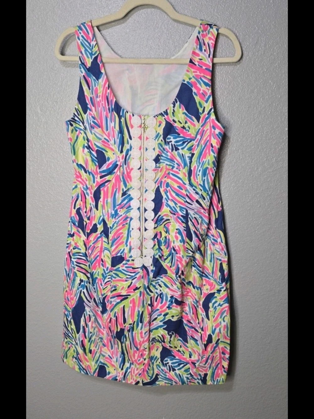 Lilly Pulitzer Cathy Shift Dress Indigo Palm Reader SIZE 6!